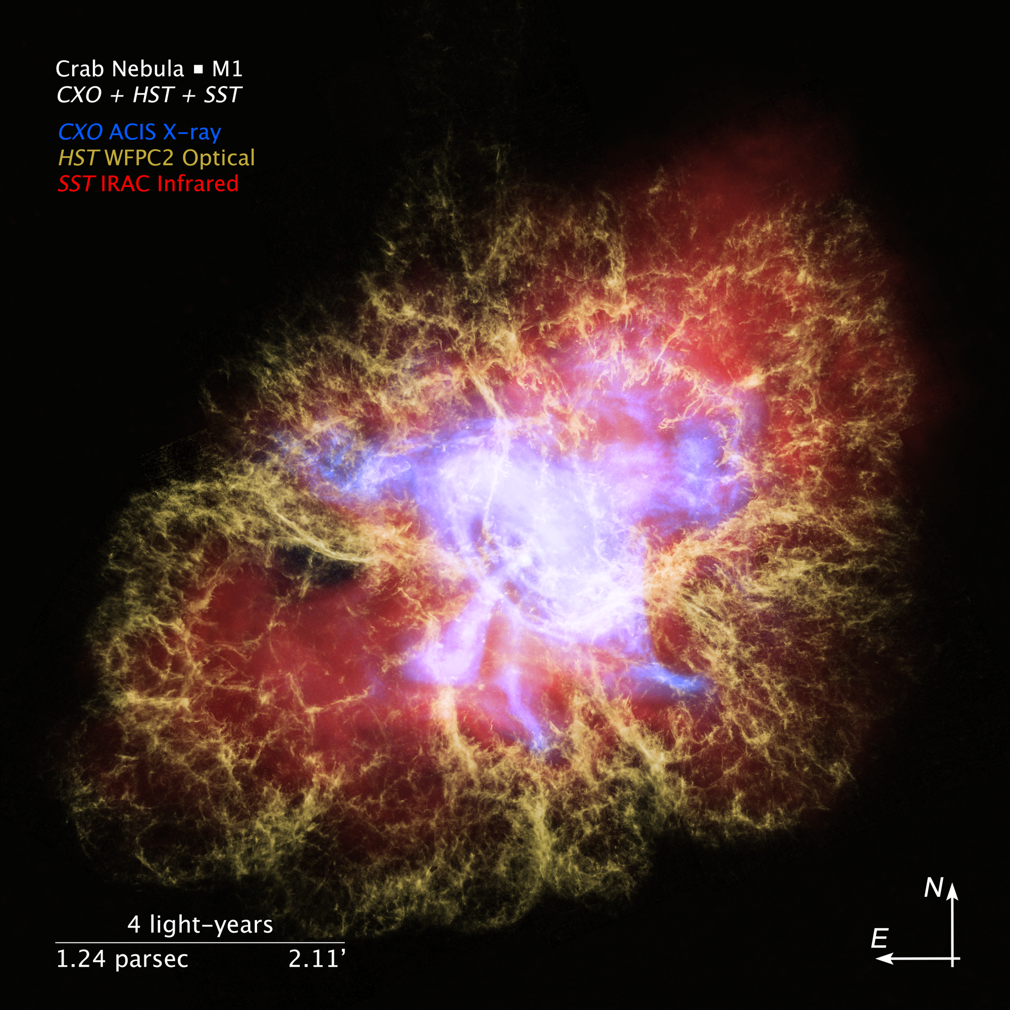 Crab Nebula taken by NASA's Chandra Sattelite